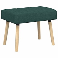 vidaXL Kanalstoppad Bänk Mörkgrön 60 x 40 x 45 cm Tyg