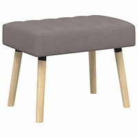 vidaXL Kanalstoppad Bänk Taupe 60 x 40 x 45 cm Tyg
