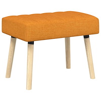 vidaXL Kanalstoppad Bänk Mörkgul 60 x 40 x 45 cm Tyg