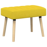 vidaXL Kanalstoppad Bänk Ljusgul 60 x 40 x 45 cm Tyg