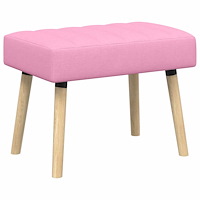vidaXL Kanalstoppad Bänk Rosa 60 x 40 x 45 cm Tyg