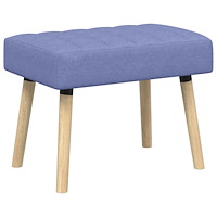 vidaXL Kanalstoppad Bänk Jeansblå 60 x 40 x 45 cm Tyg