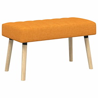 vidaXL Kanalstoppad Bänk Mörkgul 80 x 40 x 46 cm Tyg
