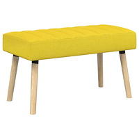 vidaXL Kanalstoppad Bänk Ljusgul 80 x 40 x 46 cm Tyg