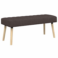 vidaXL Kanalstoppad Bänk Mörkbrun 110 x 40 x 46 cm Tyg