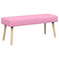 vidaXL Kanalstoppad Bänk Rosa 110 x 40 x 46 cm Tyg