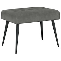 vidaXL Bänk med knappar Mörkgrå 60 x 40 x 45 cm Sammet