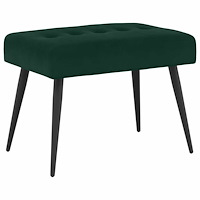 vidaXL Bänk med knappar Mörkgrön 60 x 40 x 45 cm Sammet
