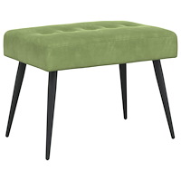 vidaXL Bänk med knappar Ljusgrön 60 x 40 x 45 cm Sammet