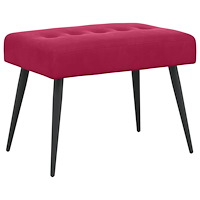 vidaXL Bänk med knappar Vinröd 60 x 40 x 45 cm Sammet