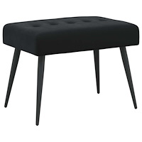 vidaXL Bänk med knappar Svart 60 x 40 x 45 cm Sammet