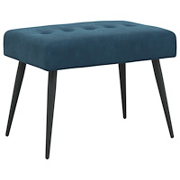 vidaXL Bänk med knappar Blå 60 x 40 x 45 cm Sammet