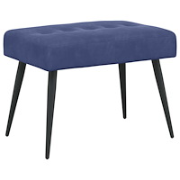 vidaXL Bänk med knappar Polisblå 60 x 40 x 45 cm Sammet