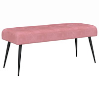 vidaXL Bänk med knappar Rosa 80 x 40 x 46 cm Sammet
