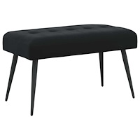 vidaXL Bänk med knappar Svart 80 x 40 x 46 cm Sammet