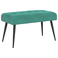 vidaXL Bänk med knappar Turkos 80 x 40 x 46 cm Sammet