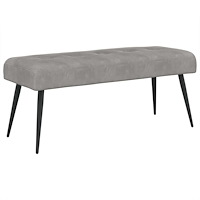 vidaXL Bänk med knappar Ljusgrå 110 x 40 x 46 cm Sammet