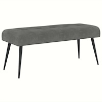 vidaXL Bänk med knappar Mörkgrå 110 x 40 x 46 cm Sammet