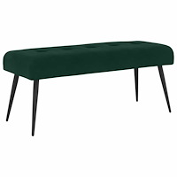 vidaXL Bänk med knappar Mörkgrön 110 x 40 x 46 cm Sammet