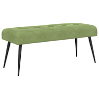 vidaXL Bänk med knappar Ljusgrön 110 x 40 x 46 cm Sammet