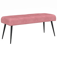 vidaXL Bänk med knappar Rosa 110 x 40 x 46 cm Sammet