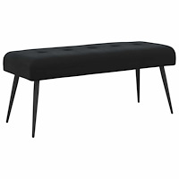 vidaXL Bänk med knappar Svart 110 x 40 x 46 cm Sammet