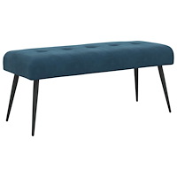 vidaXL Bänk med knappar Blå 110 x 40 x 46 cm Sammet