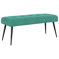 vidaXL Bänk med knappar Turkos 110 x 40 x 46 cm Sammet