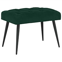 vidaXL Bänk med knappar Mörkgrön 60 x 40 x 45 cm Sammet