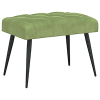 vidaXL Bänk med knappar Ljusgrön 60 x 40 x 45 cm Sammet