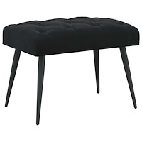 vidaXL Bänk med knappar Svart 60 x 40 x 45 cm Sammet