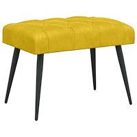 vidaXL Bänk med knappar Gul 60 x 40 x 45 cm Sammet