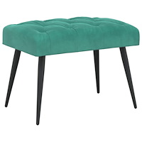 vidaXL Bänk med knappar Turkos 60 x 40 x 45 cm Sammet