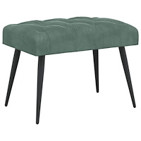 vidaXL Bänk med knappar Havgrön 60 x 40 x 45 cm Sammet
