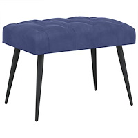 vidaXL Bänk med knappar Polisblå 60 x 40 x 45 cm Sammet