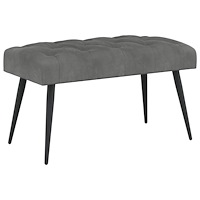 vidaXL Bänk med knappar Mörkgrå 80 x 40 x 46 cm Sammet