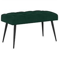 vidaXL Bänk med knappar Mörkgrön 80 x 40 x 46 cm Sammet