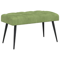 vidaXL Bänk med knappar Ljusgrön 80 x 40 x 46 cm Sammet