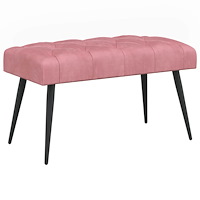 vidaXL Bänk med knappar Rosa 80 x 40 x 46 cm Sammet