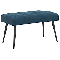 vidaXL Bänk med knappar Blå 80 x 40 x 46 cm Sammet