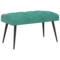 vidaXL Bänk med knappar Turkos 80 x 40 x 46 cm Sammet