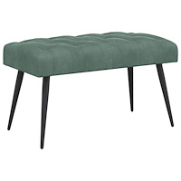 vidaXL Bänk med knappar Havgrön 80 x 40 x 46 cm Sammet