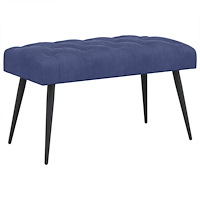 vidaXL Bänk med knappar Polisblå 80 x 40 x 46 cm Sammet