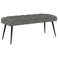 vidaXL Bänk med knappar Mörkgrå 110 x 40 x 46 cm Sammet