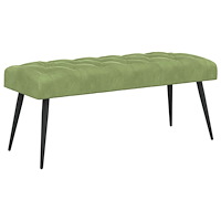 vidaXL Bänk med knappar Ljusgrön 110 x 40 x 46 cm Sammet