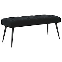 vidaXL Bänk med knappar Svart 110 x 40 x 46 cm Sammet