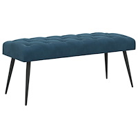 vidaXL Bänk med knappar Blå 110 x 40 x 46 cm Sammet