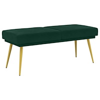 vidaXL Dubbel-lager bänk Mörkgrön 120 x 45 x 46 cm Sammet