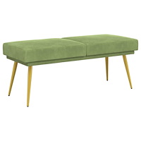 vidaXL Dubbel-lager bänk Ljusgrön 120 x 45 x 46 cm Sammet
