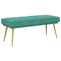 vidaXL Dubbel-lager bänk Turkos 120 x 45 x 46 cm Sammet